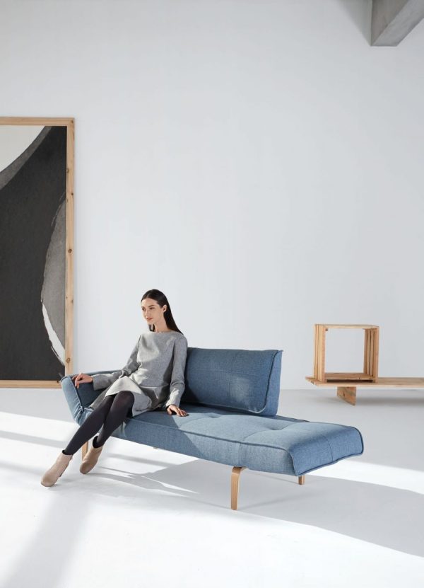 Zeal Daybed with Bow Leg - Micro Check Grey 590 - Image 5