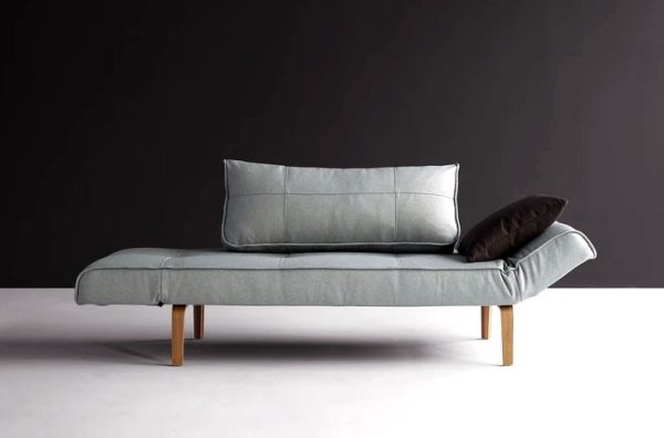 Zeal Daybed with Bow Leg - Micro Check Grey 590 - Image 4