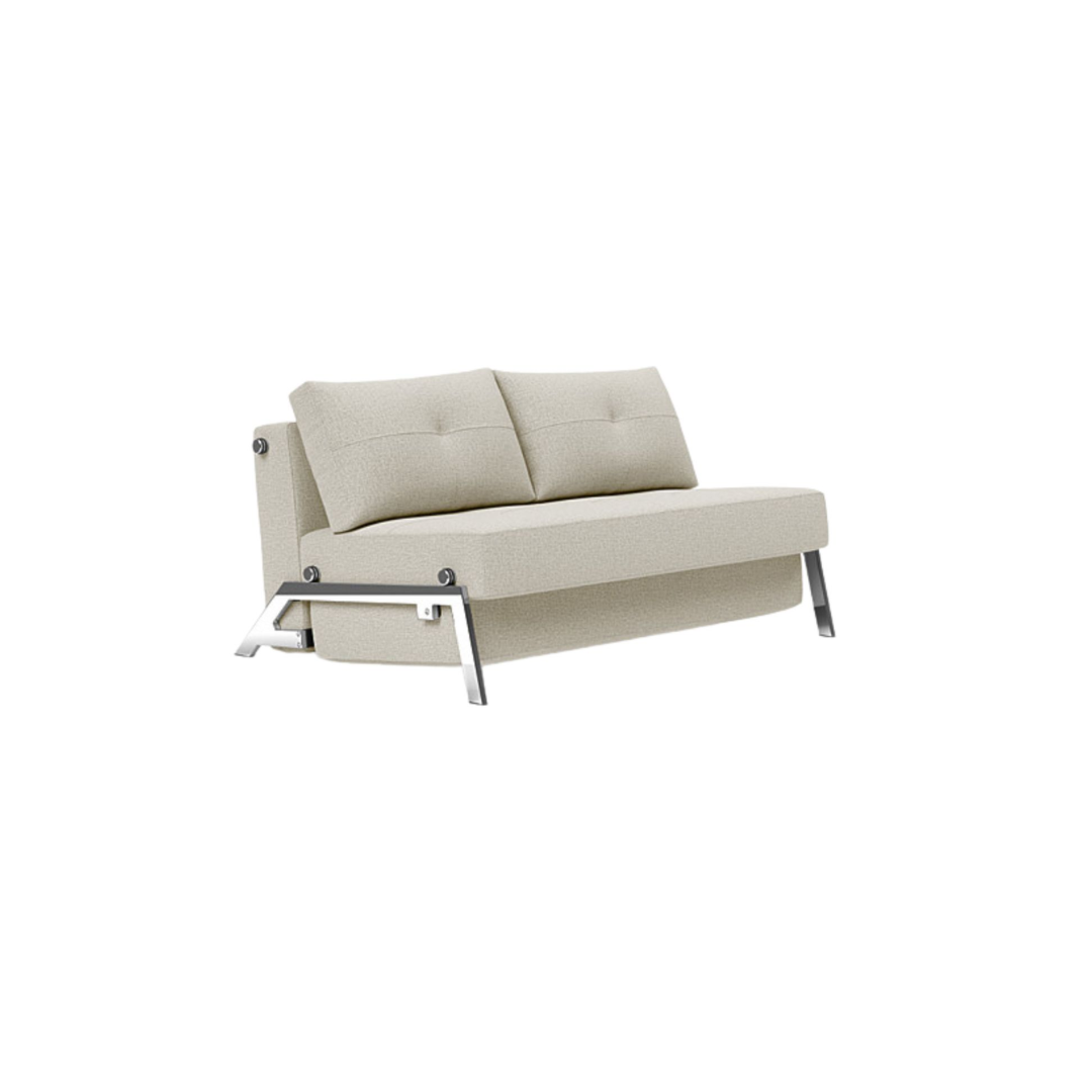 Innovation Living Cubed 140 Chrome Sofa Bed Cubed 140 Chrome Sofa Bed - Mixed Dance Natural 527 - Image 1