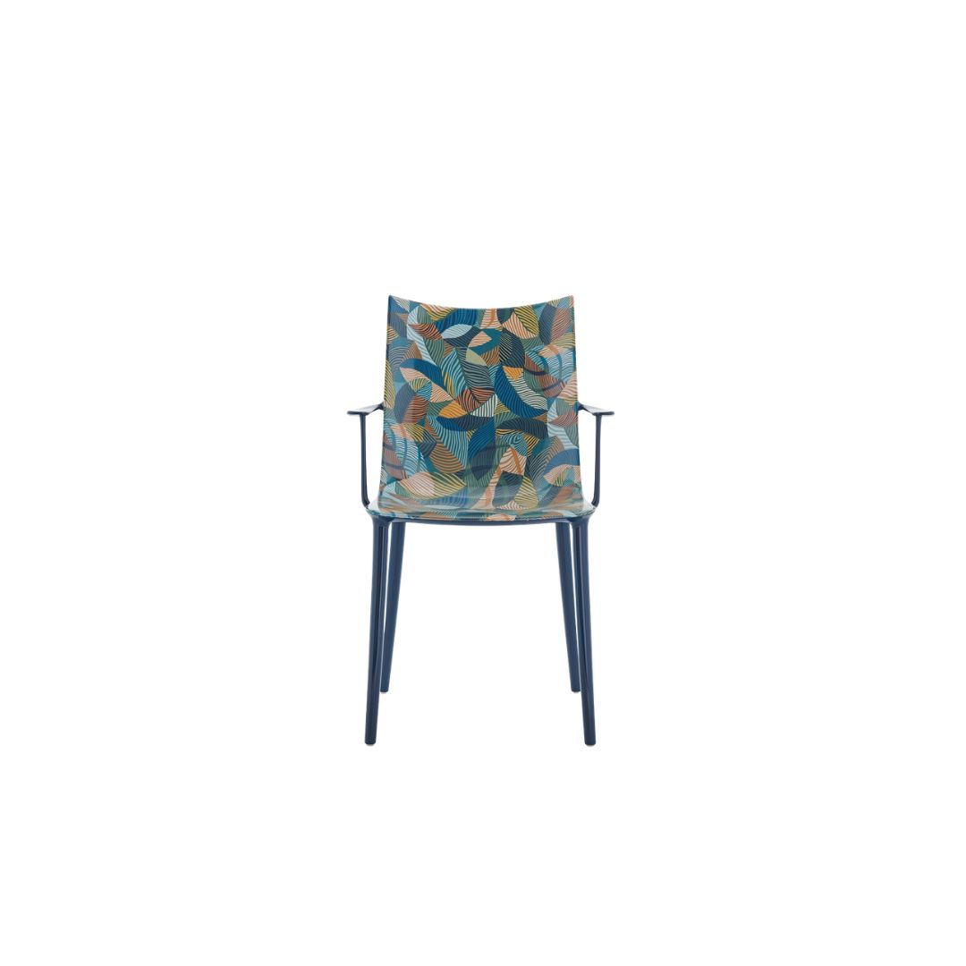 1 H.H.H. Chair Graphic Impression - Blue Ink Ochre - Image 1