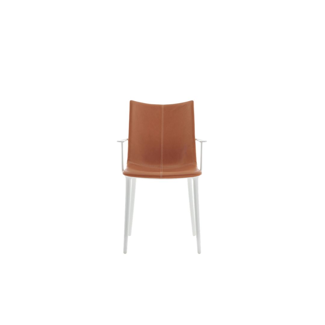1 H.H.H. Chair - Full-Grain Leather White Frame - Image 1