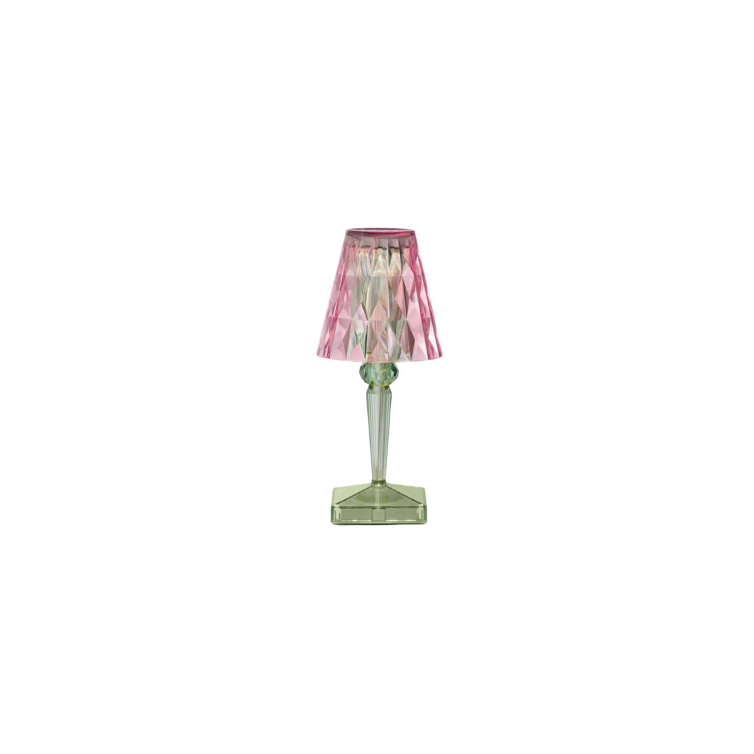 1 Battery Table Lamp - Pink Green - Image 1
