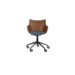 Q/Wood Swivel Soft Version Chair - Dark Wood/Light Blue/Black