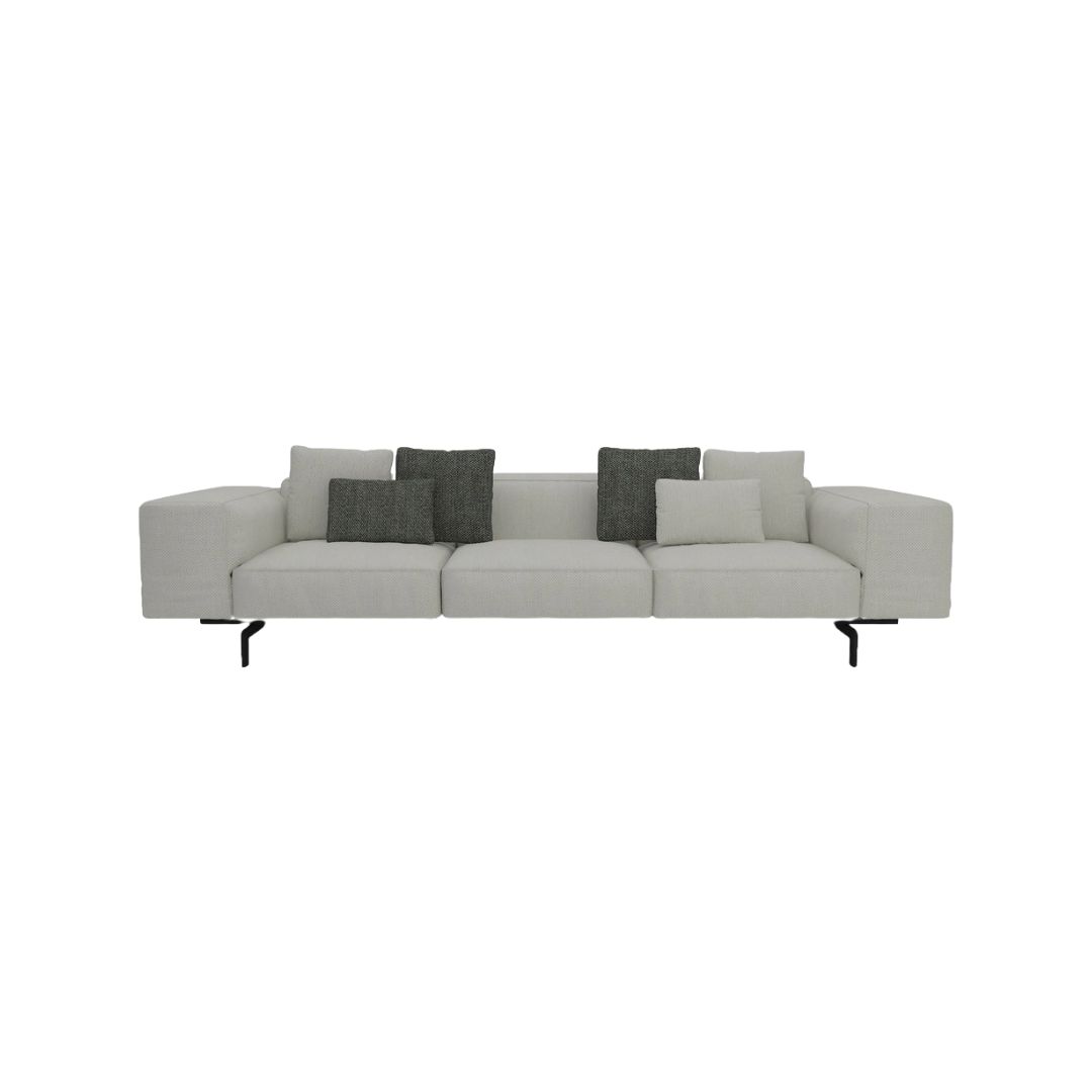 1 Largo 3 Seater Sofa - Gubbio Match - Ecru - Image 1