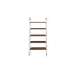 Adam Wood Bookshelves - 5 Shelves Dark Wood