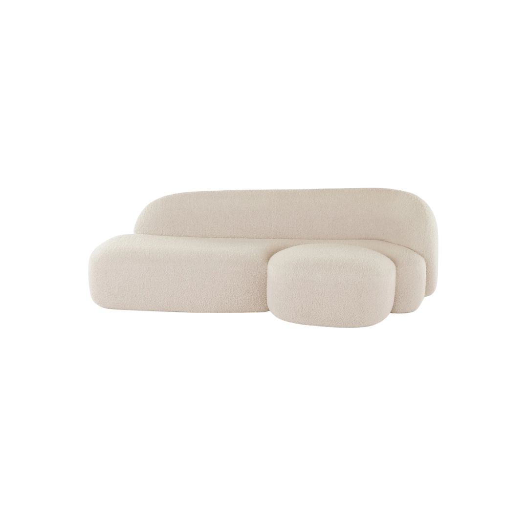 1 Aaland Sofa DX Right 240cm - Fabric Gorgone White - Image 1