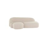 Aaland Sofa SX Left 240cm - Fabric Gorgone White