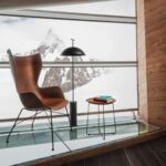 AL Wood Table - Slatted Ash Dark Wood, Black Frame - Image 2