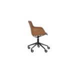 Q/Wood Swivel Soft Version Chair - Dark Wood/Light Blue/Black - Image 2