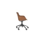 Q/Wood Swivel Soft Version Chair - Dark Wood/Light Brown/Black - Image 2