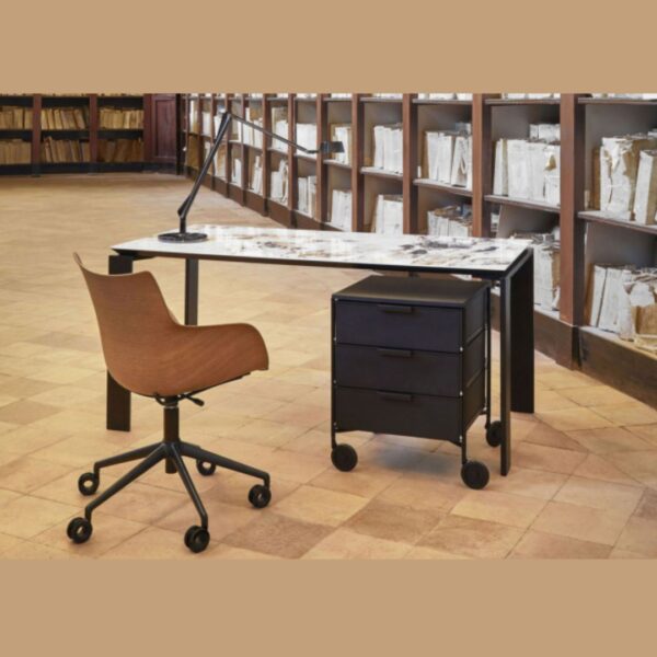 Four Ceramic 190x90CM Dining Table - White, Black - Image 2
