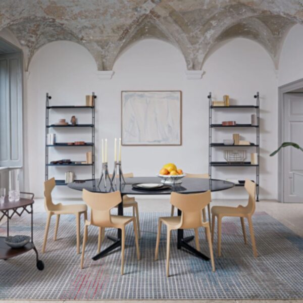Multiplo XL Oval 192x118CM Dining Table - Nature Tundra, Black - Image 2