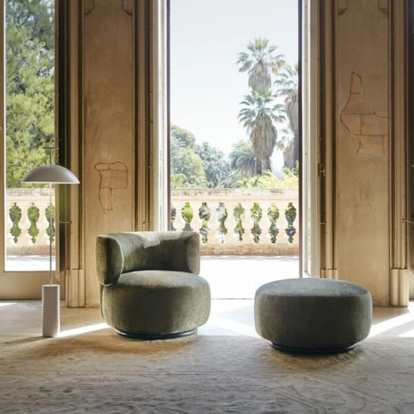 K-Wait Ottoman - Right Chenille Beige - Image 3