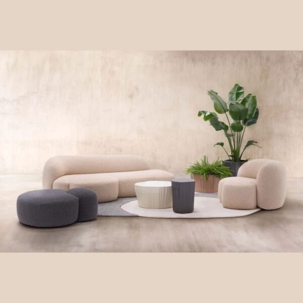 Aaland Sofa DX Right 240cm - Fabric Gorgone White - Image 2