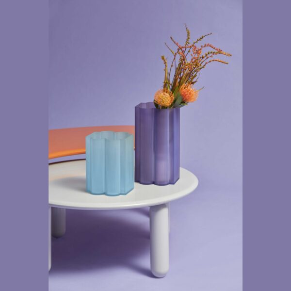 Okra Vase H34cm - Light Blue - Image 3