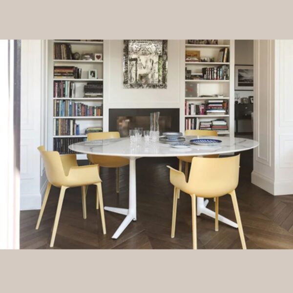 Multiplo XL Oval 192x118CM Dining Table - Nature Tundra, Black - Image 4