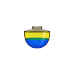 Shibuya Vase - Smoke/Yellow/Blue
