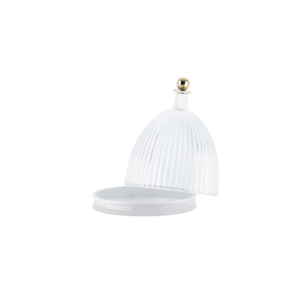 La Coupole Table Centre - Transparent, White - Image 6