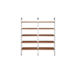 Adam Wood Bookshelves - 10 Shelves Dark Wood
