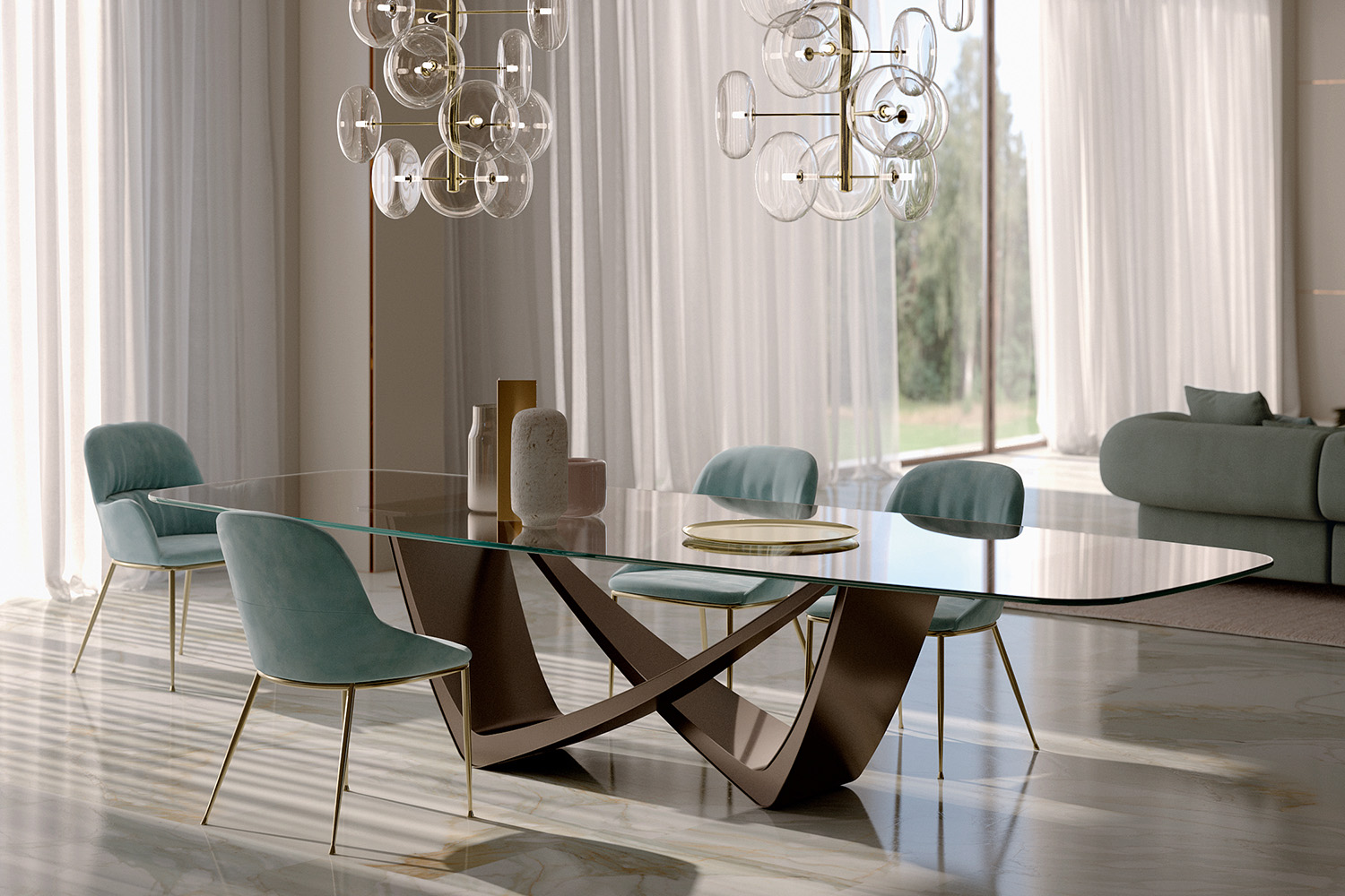 Luxury designer dining chairs and European furniture set for sophisticated Singapore homes.