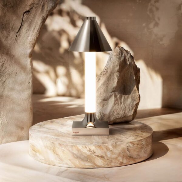 Goodnight Table Lamp with Cap - Polished Chrome - Image 2