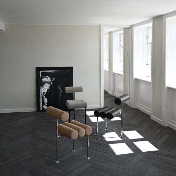 Hiro Dining Chair, Black Frame - Linen - Image 5