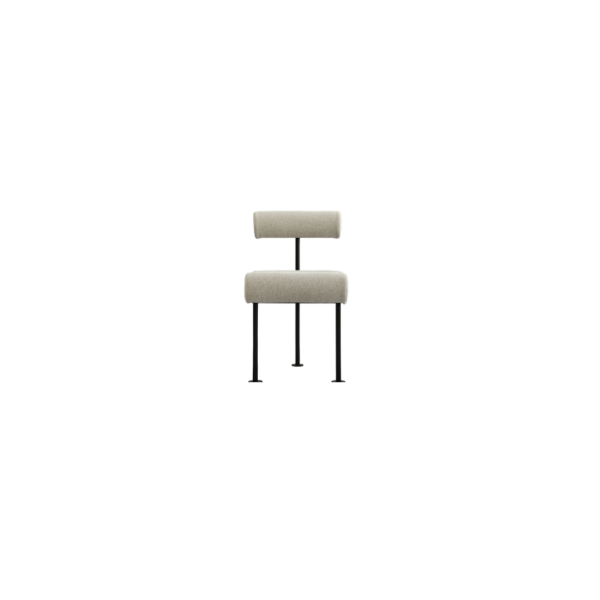 Hiro Dining Chair, Black Frame - Linen - Image 6