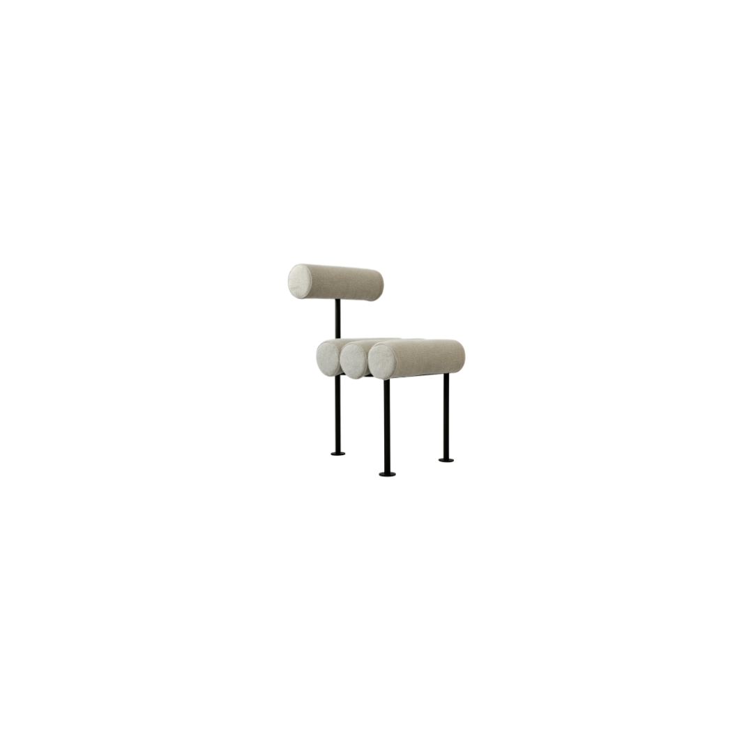 Hiro Dining Chair, Black Frame-Linen_101 Copenhagen _ Lifestorey Edit Singapore Hiro Dining Chair, Black Frame - Linen - Image 1