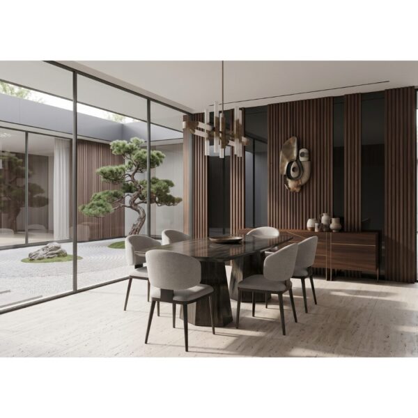 Xavier Dining Chair with Wooden Leg - Image 2